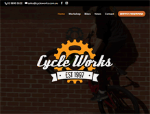 Tablet Screenshot of cycleworks.com.au